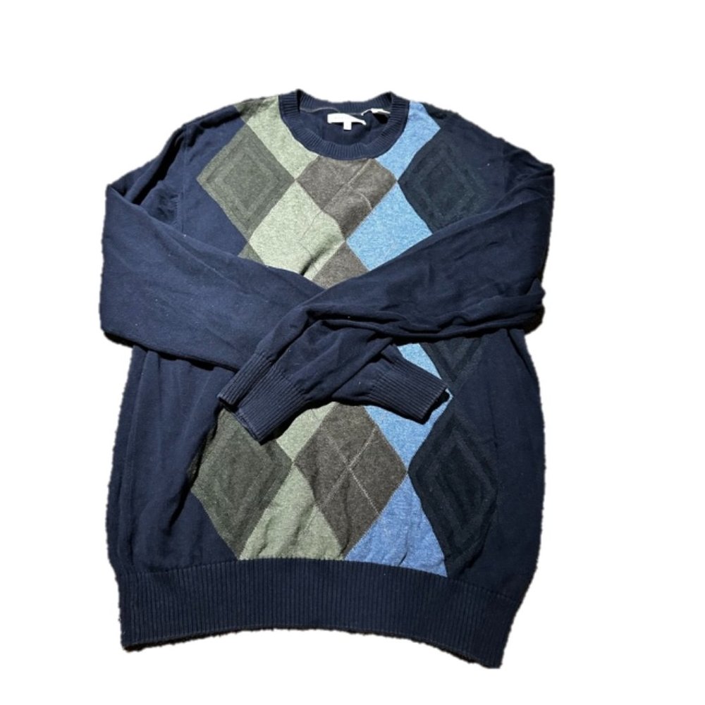 UNISEX Argyle Sweater SIZE LARGE